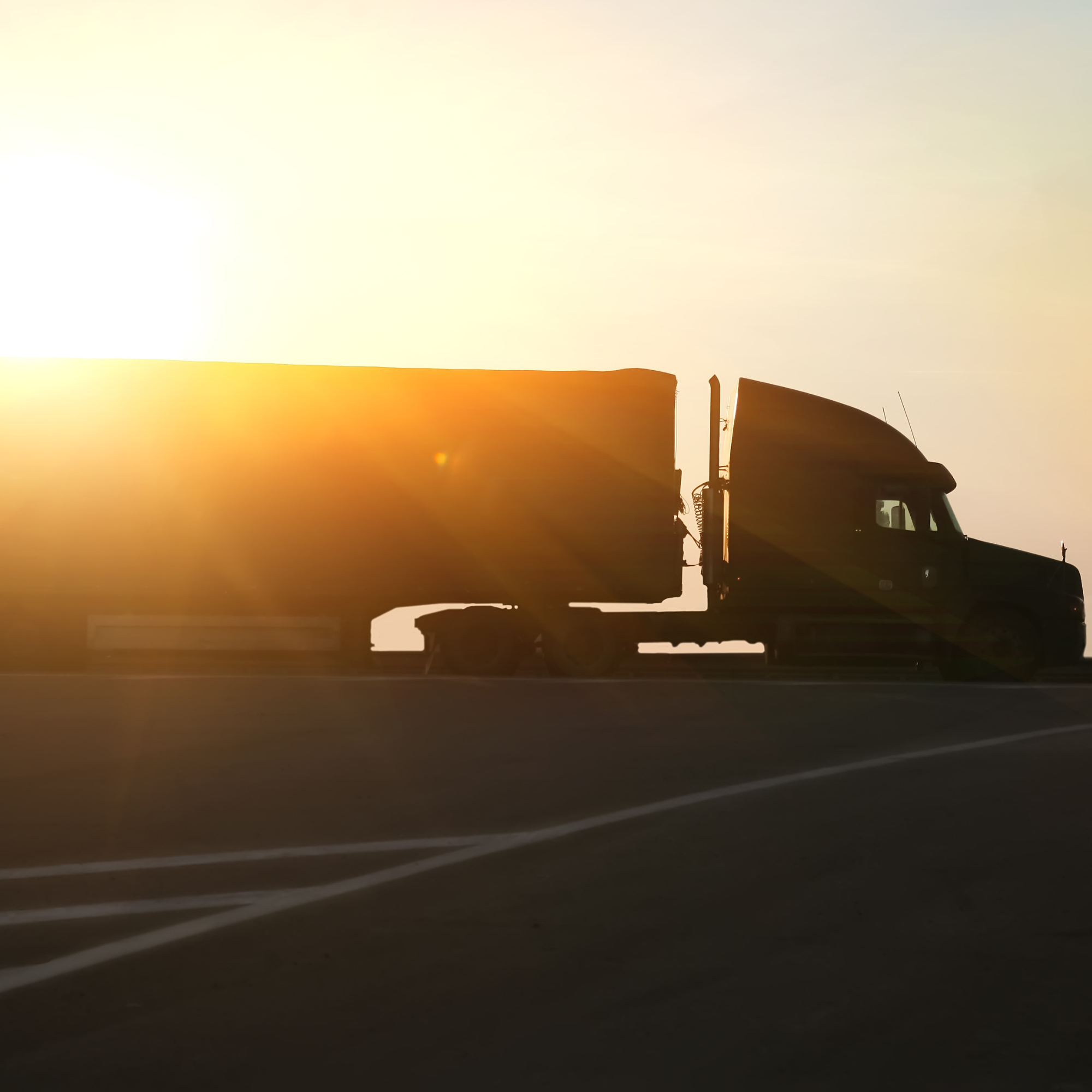 Commercial truck on the highway